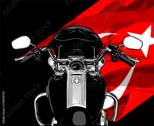 cruiser motorbike vector for graphic design