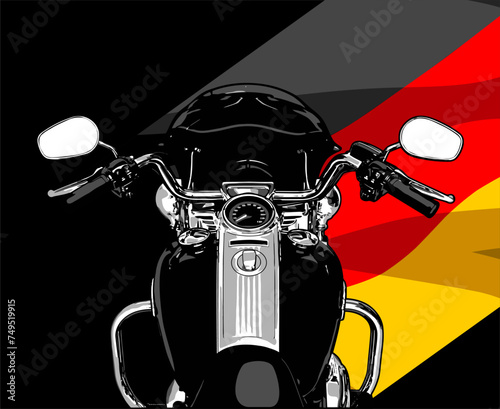 cruiser motorbike vector for graphic design