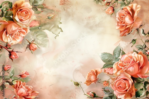 romantic wallpaper with roses, for congratulations
