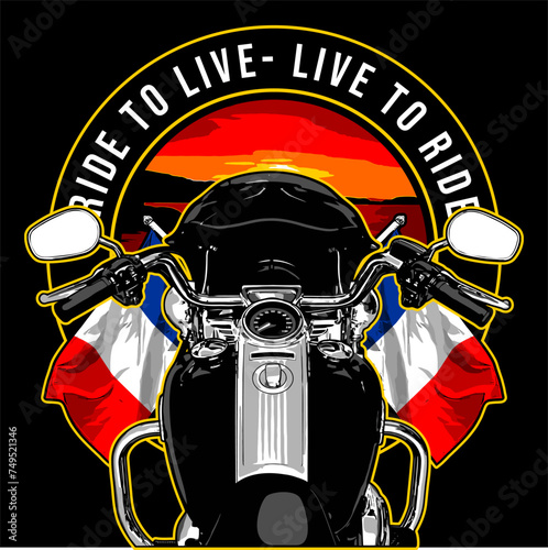 cruiser motorbike vector for graphic design