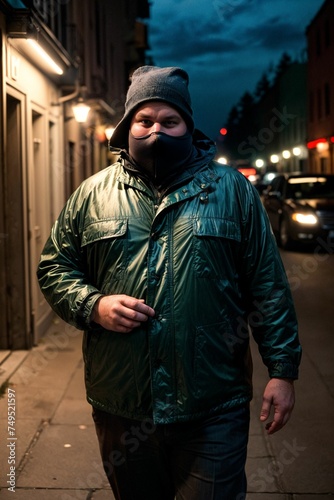 A dangerous assassin gangster lurking in urban street © Portrait Studio