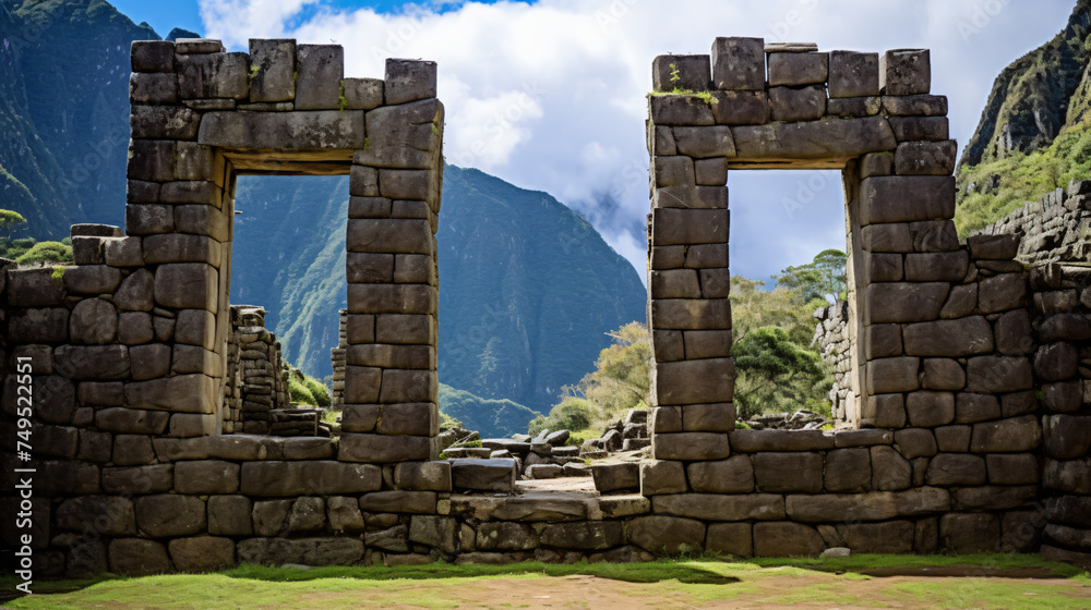 Temple of three windows on the ancient Inca City