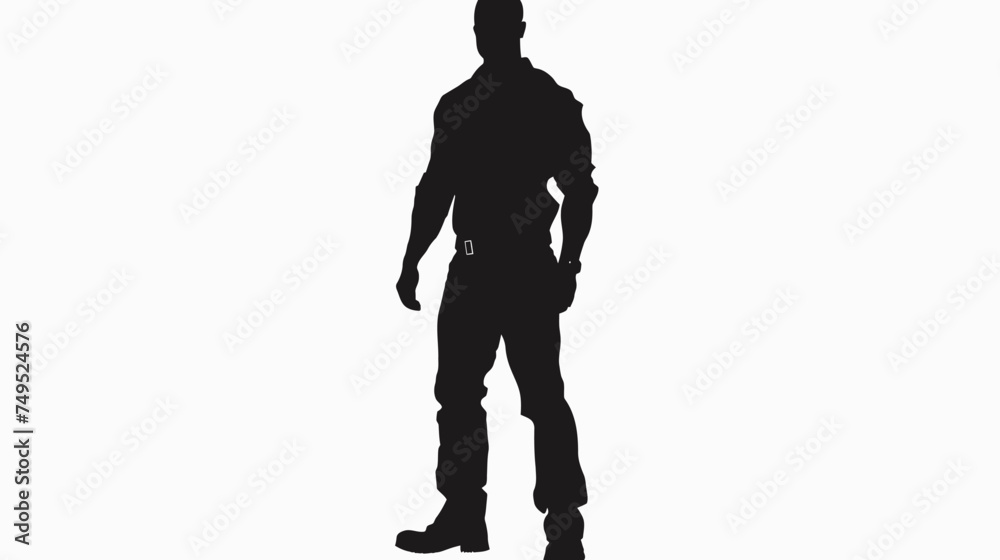 The dark outline of an isolated vector of a man silhouette with a thick outline inside view on a white backdrop The dark outline of an isolated vector of a man silhouette with a thick outline inside view on a white backdrop