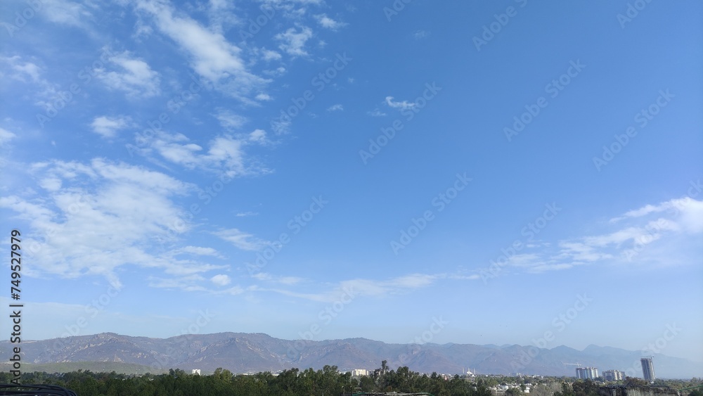 blue sky and clouds