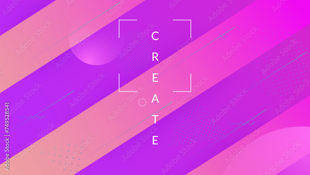 Summer Frame. Flat Music Texture. Pink Dynamic Design. Business Shapes. Round Spectrum Template. Geometric Ui. Paper Landing Page. Purple Summer Frame