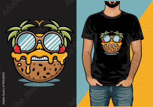 Summer food Sunglasses vector t-shirt design