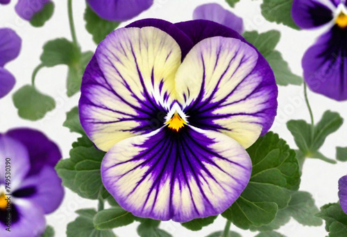 Purple pancy flowers photo