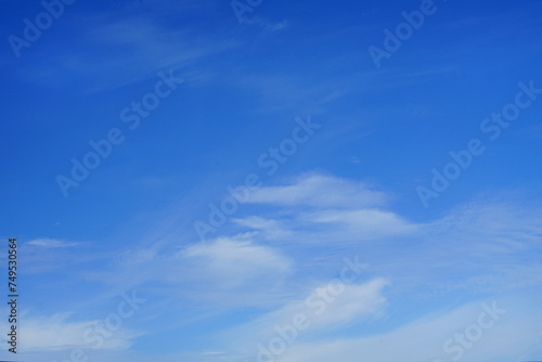 Fototapeta Naklejka Na Ścianę i Meble -  Sapphire Horizons: Enchanting Blue Sky and Gorgeous Clouds 