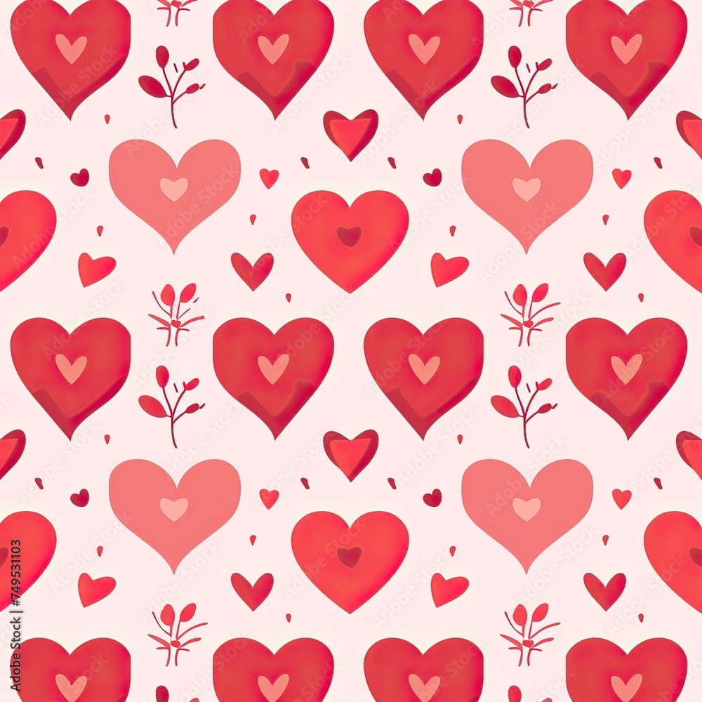 minimalistic Flat Valentine's Pattern