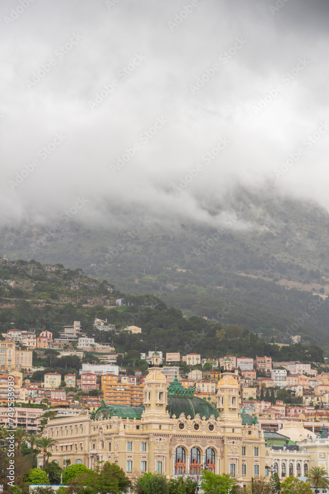 Obraz premium Panoramic view of Monte Carlo marina and cityscape