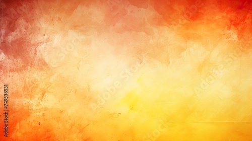 Red orange and yelllow background with watercolor and grunge texture design
