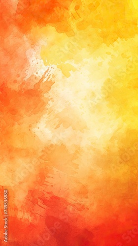 Red orange and yelllow background with watercolor and grunge texture design