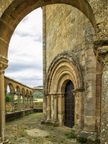 Church Saint Mary of Eunate,  is a 12th-century romanesque, on the Way of Saint James, Navarre, Spain photo