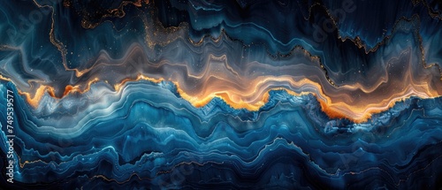 Ultrawide Blue Layered Background Wallpaper photo