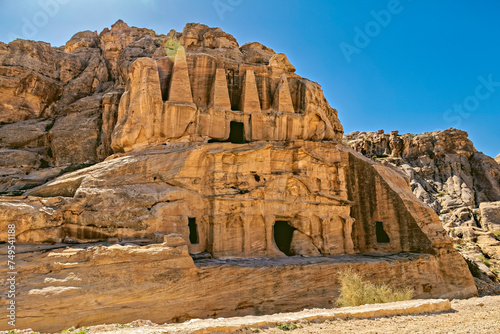 Jordan - ancient excavations in Petra