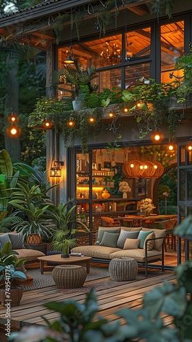 Cosy Modern Backyard on a Summer Night