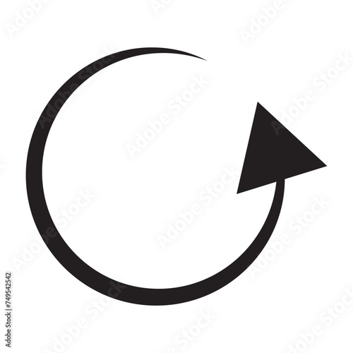 repeat arrow button, refresh icon, circle arrow, rotation sign