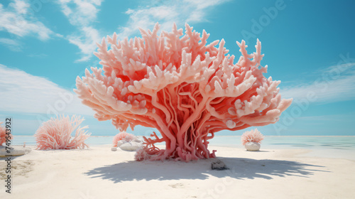 big coral on the beach
