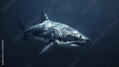 Majestic Predator  Full-Body Portrait of a White Shark