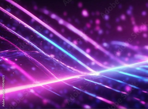 Abstract background with pink and blue glowing neon lines