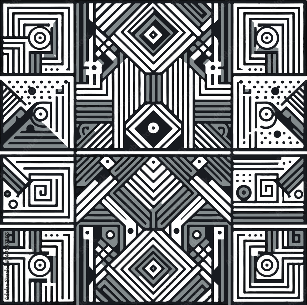 Vector seamless pattern. Modern stylish texture with monochrome trellis. Repeating geometric triangular grid. Simple graphic design. Trendy hipster sacred geometry.