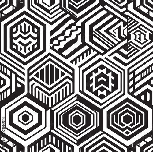 Vector seamless pattern. Modern stylish texture with monochrome trellis. Repeating geometric triangular grid. Simple graphic design. Trendy hipster sacred geometry.