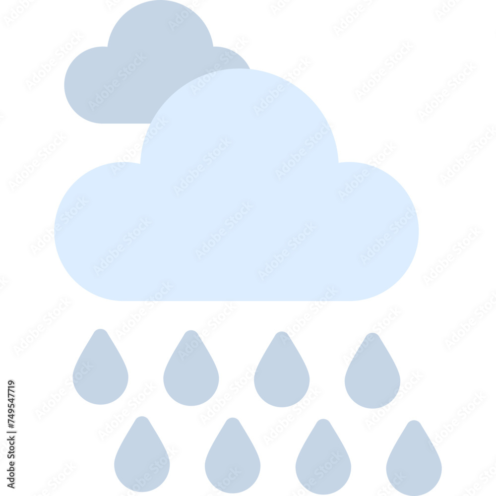 Rain Vector Flat Icon Rain Vector Flat Icon