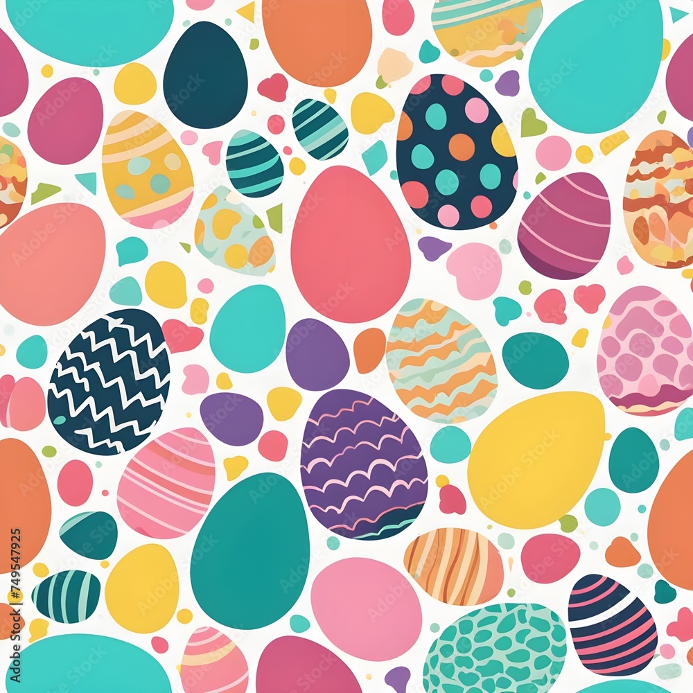 Seamless Pattern With Eggs Seamless Pattern With Eggs