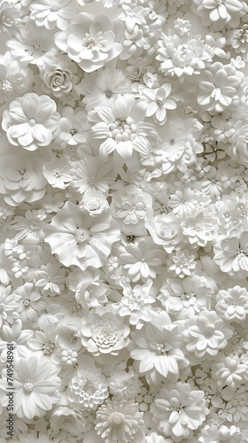 elegant white floral pattern for wedding backgrounds © pier