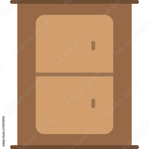 Bedside Table Vector Flat Icon