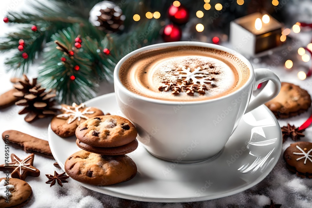 coffee and cookies generated by AI technology coffee and cookies generated by AI technology