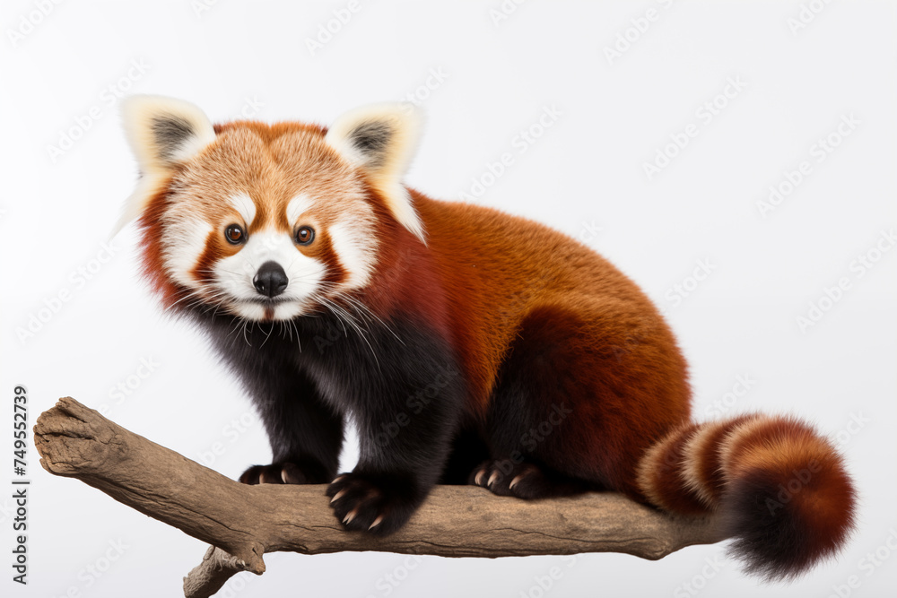Red Panda over isolated white background. Animal Red Panda over isolated white background. Animal