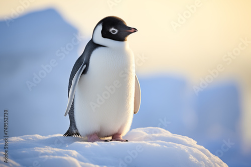 Penguin  at outdoors in wildlife. Animal © luismolinero