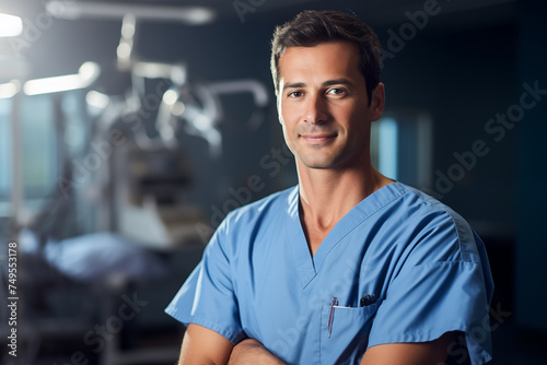 Young handsome man with doctor uniform