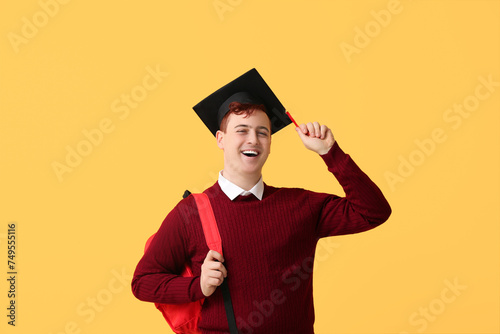 Happy young male graduate s...