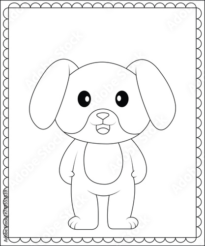 big and simple coloring page for children photo