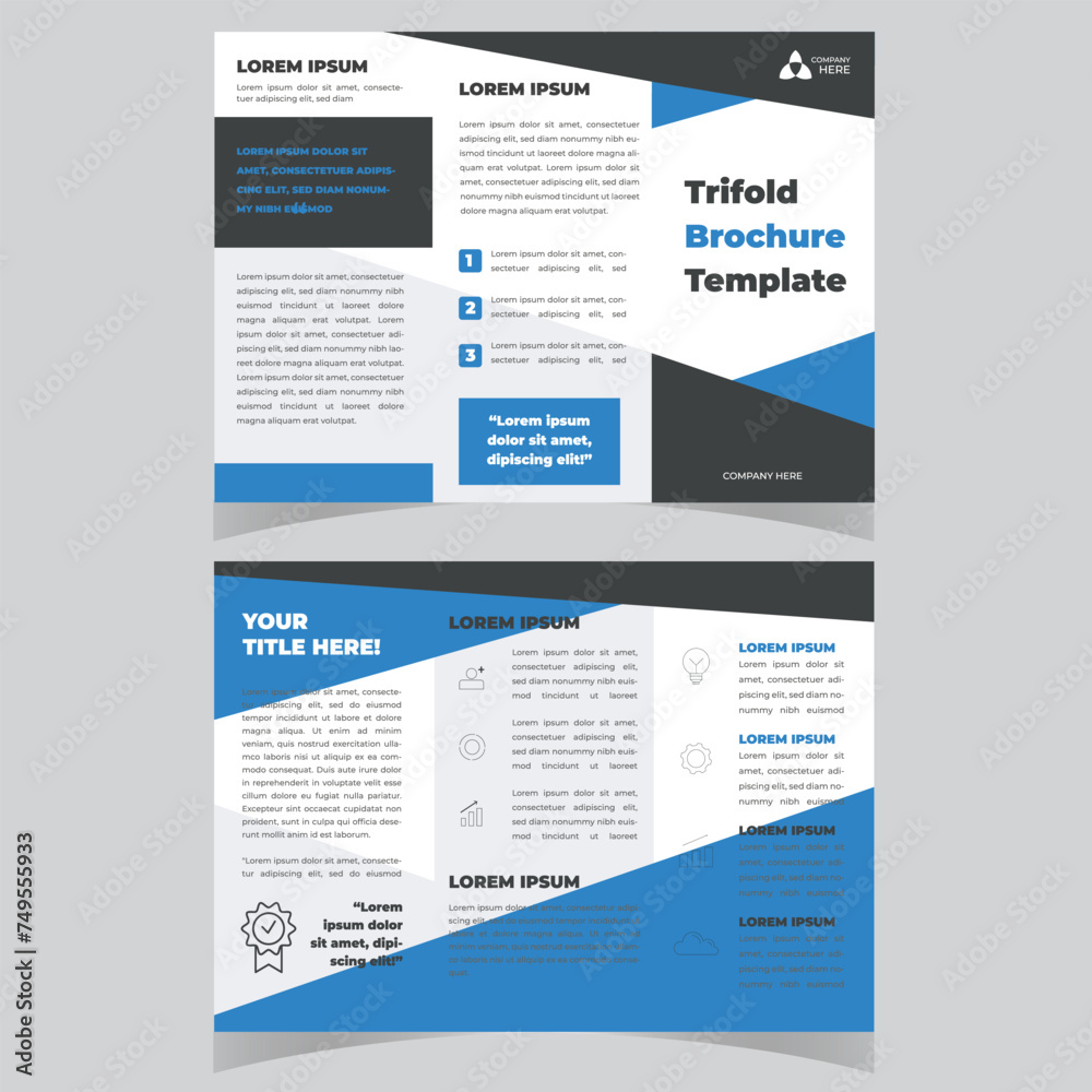 Business Marketing Tri fold brochure design, corporate Business tri fold brochure Template Design. Digital Marketing Agency Tri fold brochure design.
