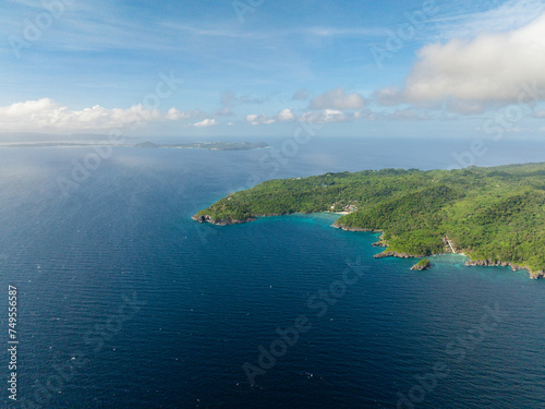 Seascape: Carabao Island and Boracay Island surrounded by blue sea. Philippines. © MARYGRACE