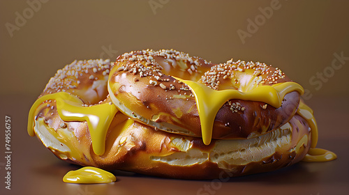 Philly Soft Pretzel with Mustard Dip