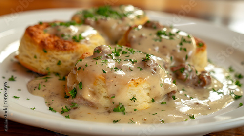 Southern Buttermilk Biscuits with Sausage Gravy