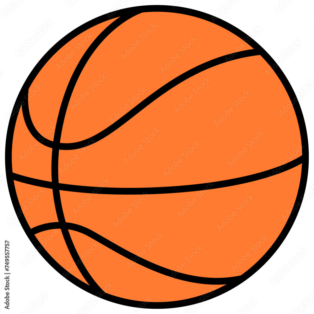 Vector illustration of basketball ball.