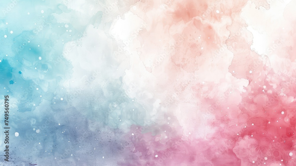 Gradient pastel watercolor for backgrounds - A beautiful watercolor backdrop that smoothly transitions from pink to blue, ideal for peaceful themes