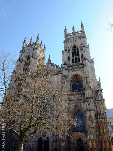 York Cathedral with blue sky – York – Yorkshire –England – UK