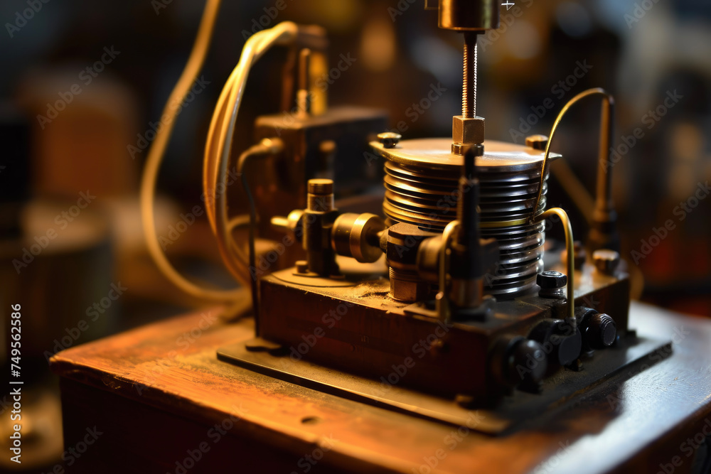 A generator with a magnet and a coil A generator with a magnet and a coil