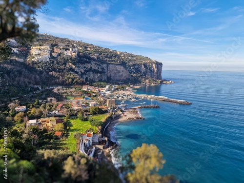 Fototapeta Naklejka Na Ścianę i Meble -  The Magnificent Amalfi Coast in Italy is a breathtaking stretch of coastline renowned for its dramatic cliffs, charming villages, and crystal-clear waters.