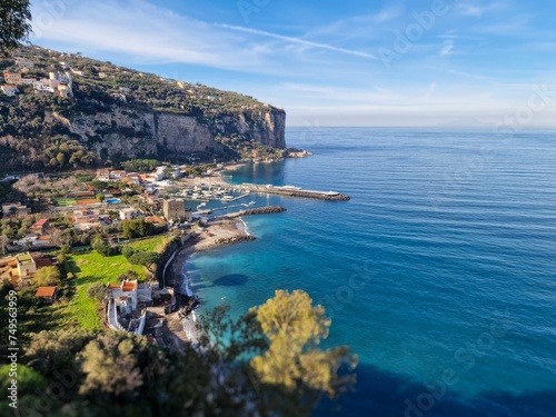 Fototapeta Naklejka Na Ścianę i Meble -  The Magnificent Amalfi Coast in Italy is a breathtaking stretch of coastline renowned for its dramatic cliffs, charming villages, and crystal-clear waters.