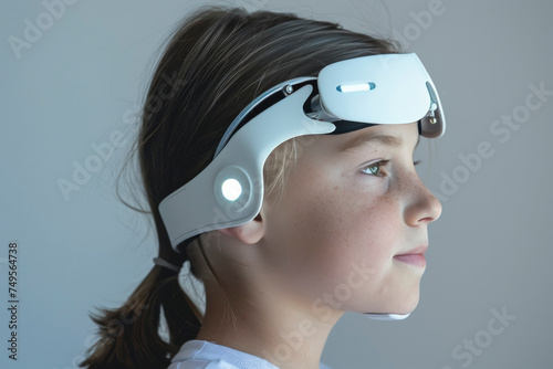 Young Explorer in High-Tech Headset
