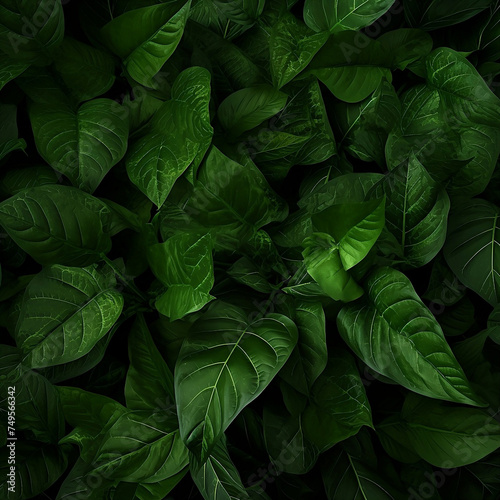 texture latte green leaves, background, dark green leaves, green leaves, green leaves background, green leaves background, in the style of naturalistic expressionism, photorealistic detailing, , 1:1.