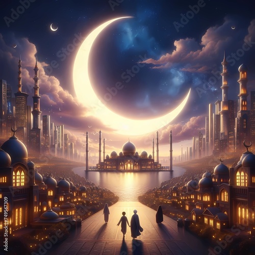 The song of the Ramadan crescent is a movie with a city card