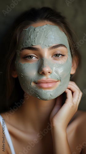 A close-up shot of a person making their own natural face mask is DIY skincare. Generative AI